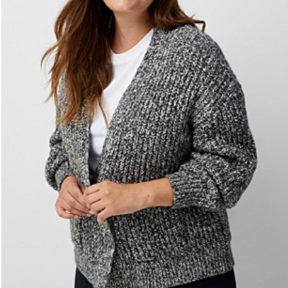 NWT Simons Double Breasted Marled Knit Cardigan